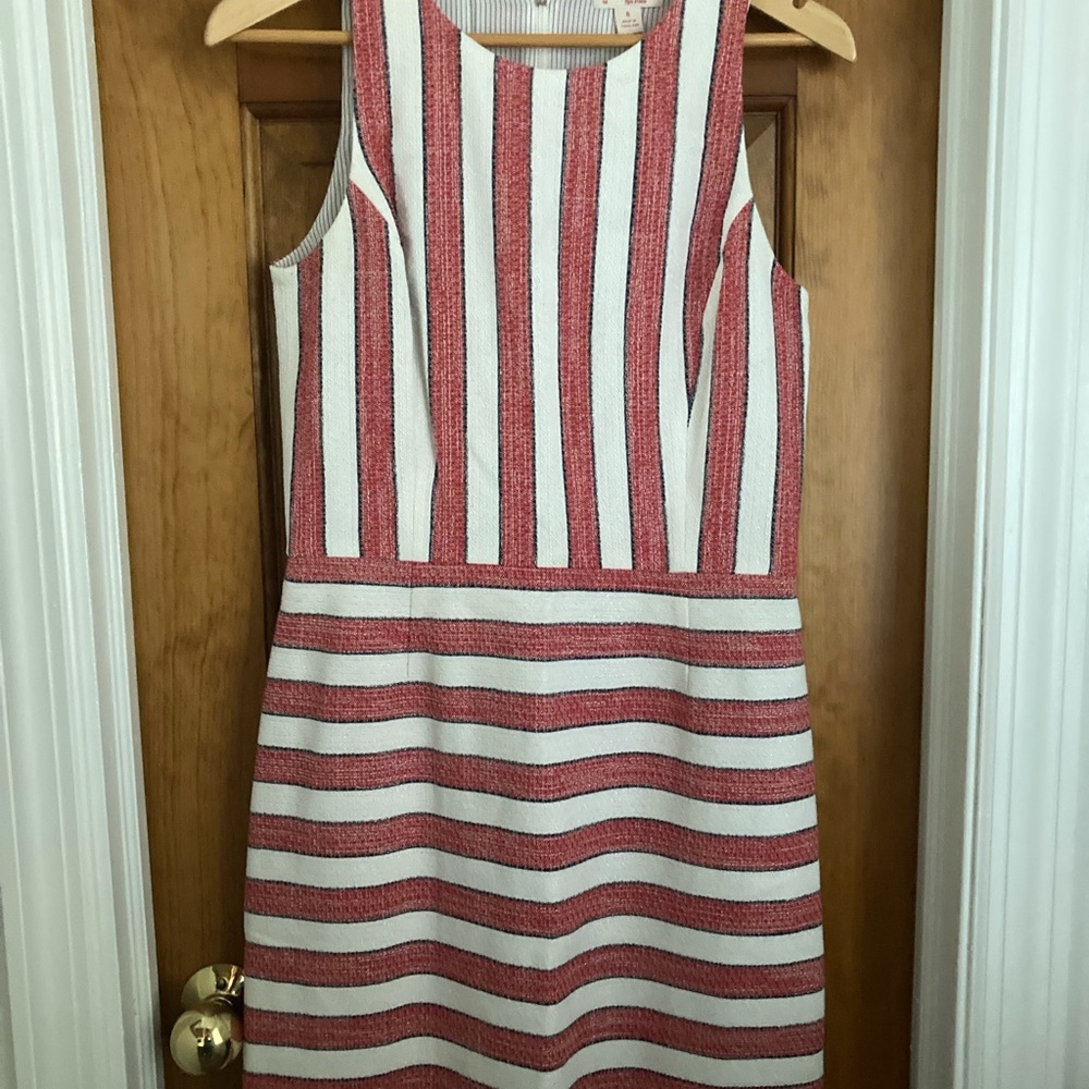 Brooks Brothers Red and White Striped Mini Dress